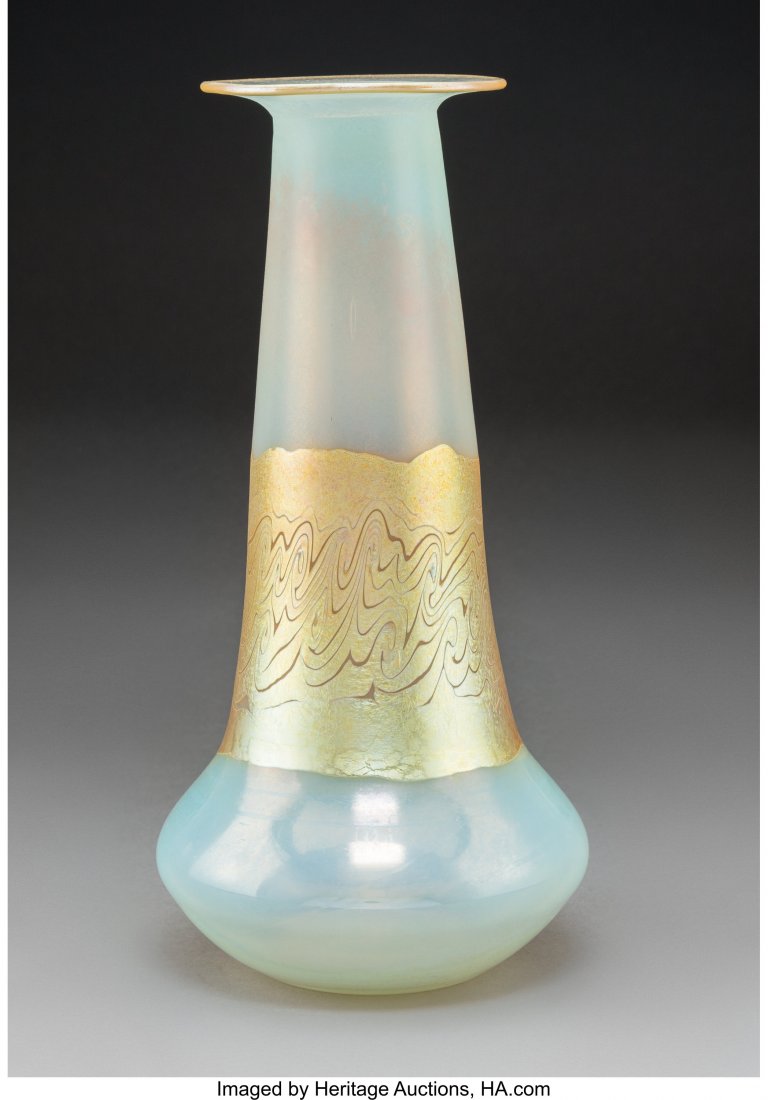 Tiffany Studios Experimental Favrile Glass Vase: Tiffany Studios Experimental Favrile Glass Vase, circa 1915 Marks: L.C. Tiffany-Favrile, X204, 8579B 13-7/8 inches (35.2 cm) HID03101242017