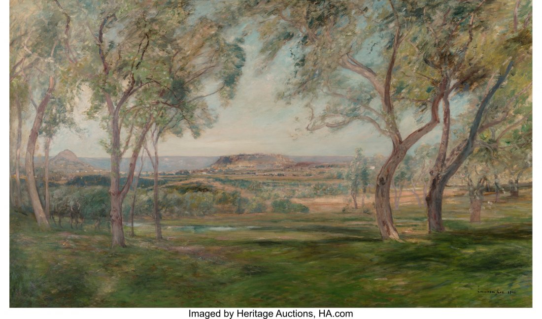 Edward B. Gay (American, 1837-1928) View of the : Edward B. Gay (American, 1837-1928) View of the Acropolis Athens, 1906 Oil on canvas 44 x 73-1/2 inches (111.8 x 186.7 cm) Signed and dated lower right: Edward Gay 1906 HID03101242017