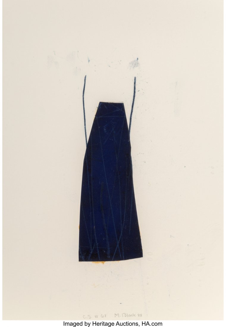 Mel Black (American, 20th Century) Camerion Seri: Mel Black (American, 20th Century) Camerion Series #61, 1988 Collage on paper 13 x 9 inches (33.0 x 22.9 cm) (sight) Signed, dated, and titled lower center: C.S. #61 M. Black 88 HID03101242017