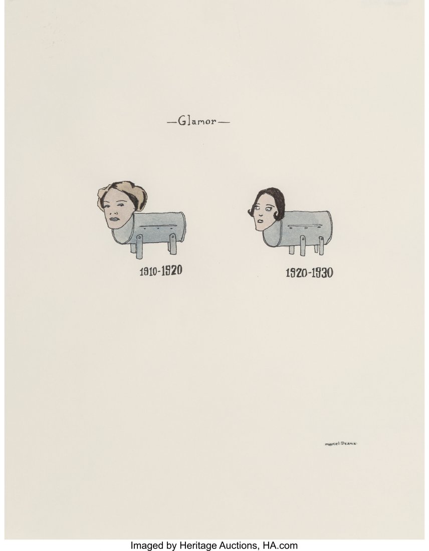 Marcel Dzama (Canadian, b. 1974) Glamor Watercol: Marcel Dzama (Canadian, b. 1974) Glamor Watercolor and ink on paper 12-1/2 x 9-1/2 inches (31.8 x 24.1 cm) (sheet) Signed lower right: Marcel Dzama HID03101242017