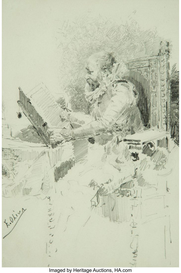 Eugenio Oliva Rodrigo (Spanish, 1857-1925) Seate (1 of 3)