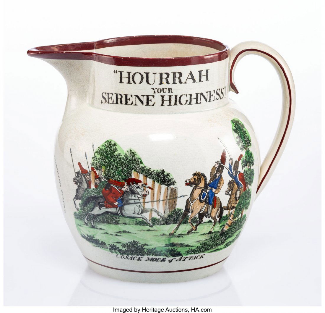 A British Pearlware Pitcher Commemorating the Fi (1 of 2)