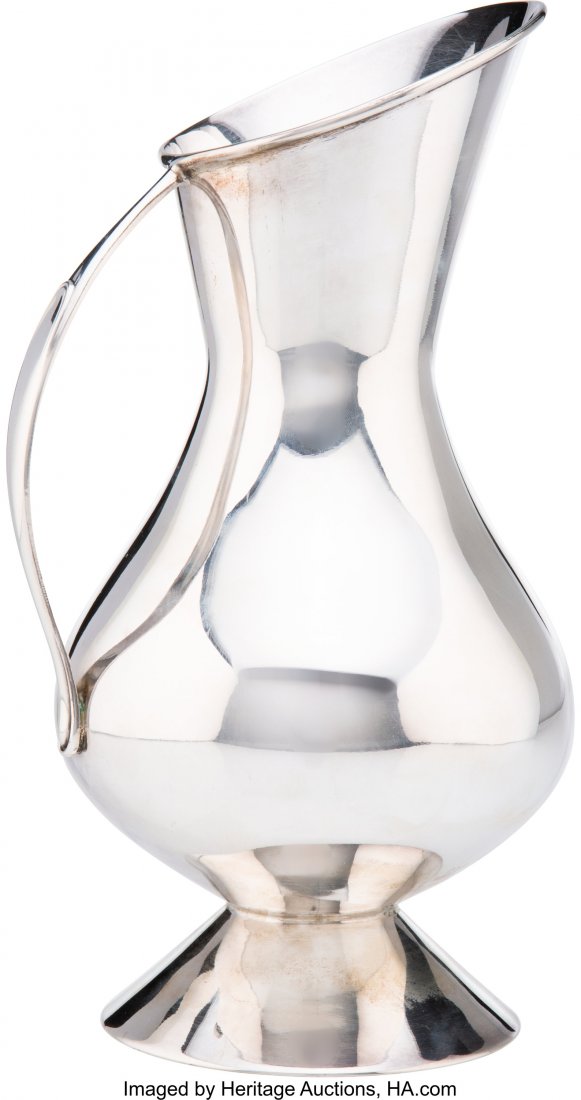 A Camusso Footed Silver Pitcher, Lima, Peru, 20t (1 of 2)