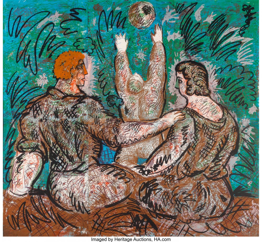 Sandro Chia (Italian, 1946) Children Holiday, 19 (1 of 2)