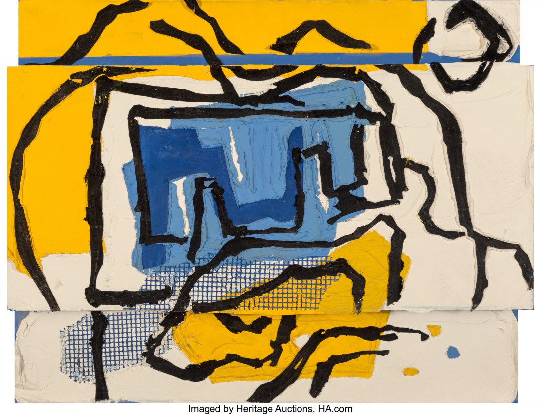 Judy Rifka (American, 1945) Ego Wall with Mess,: Judy Rifka (American, 1945) Ego Wall with Mess, 1983 Oil on canvas 24 x 30 x 3-3/4 inches (61.0 x 76.2 x 9.5 cm) Signed on the reverse: Judy Rifka Rifka PROVENANCE: Brooke Alexander, Inc., New York. H