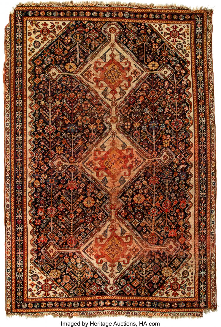 A Persian Afshar Rug, early 20th century  90-1/8 (1 of 2)