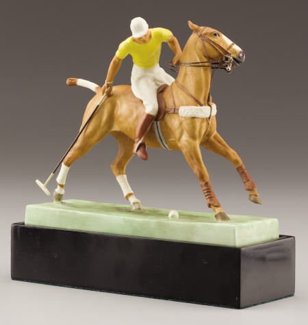 A Royal Worcester China Polo Player by Lindner