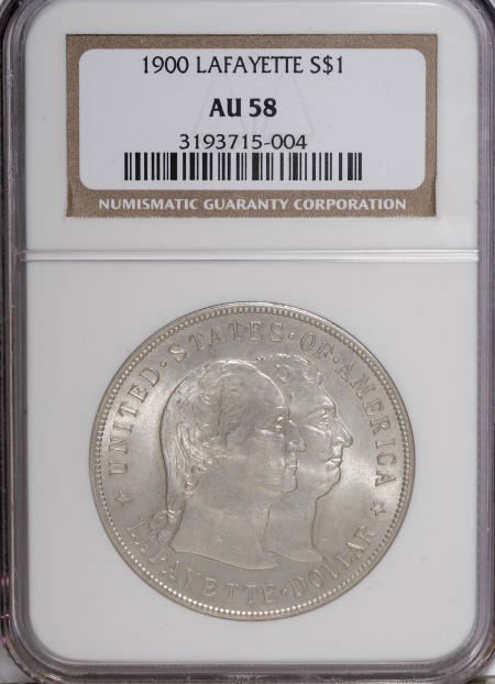 1900 $1 Lafayette Dollar AU58 NGC
