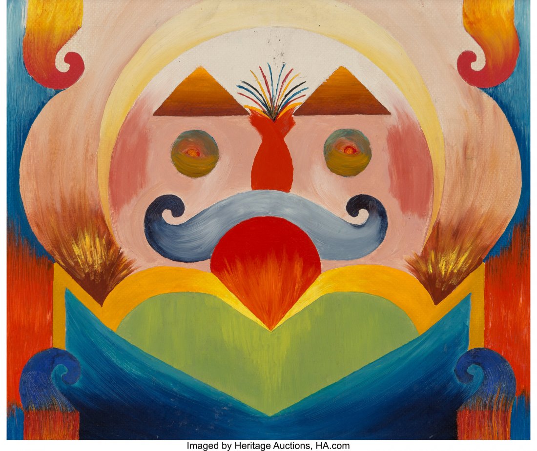 Velox Benjamin Ward (American, 1901-1994) The Cl: Velox Benjamin Ward (American, 1901-1994) The Clown Oil on board 11-1/2 x 14-1/2 inches (29.2 x 36.8 cm) PROVENANCE: The artist; By descent to the present owner. EXHIBITED: Longview Museum and Arts Ce