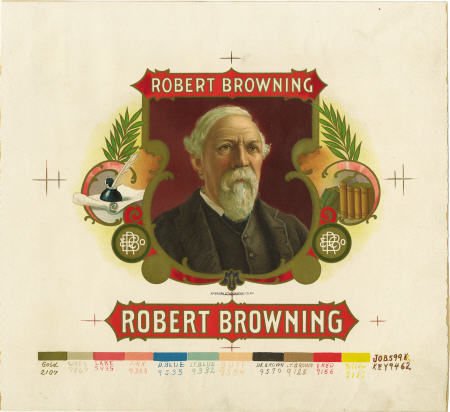 Robert Browning Cigar Inner Label Proof