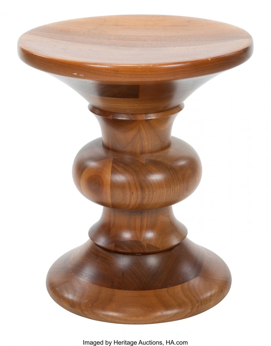 Charles Eames (American, 1907-1978) and Ray Kais: Charles Eames (American, 1907-1978) and Ray Kaiser Eames (American, 1912-1988) Time Life Stool, Model B, designed 1960, Herman Miller Walnut 15-1/2 x 13 inches (39.4 x 33.0 cm) HID03101062020 © 2
