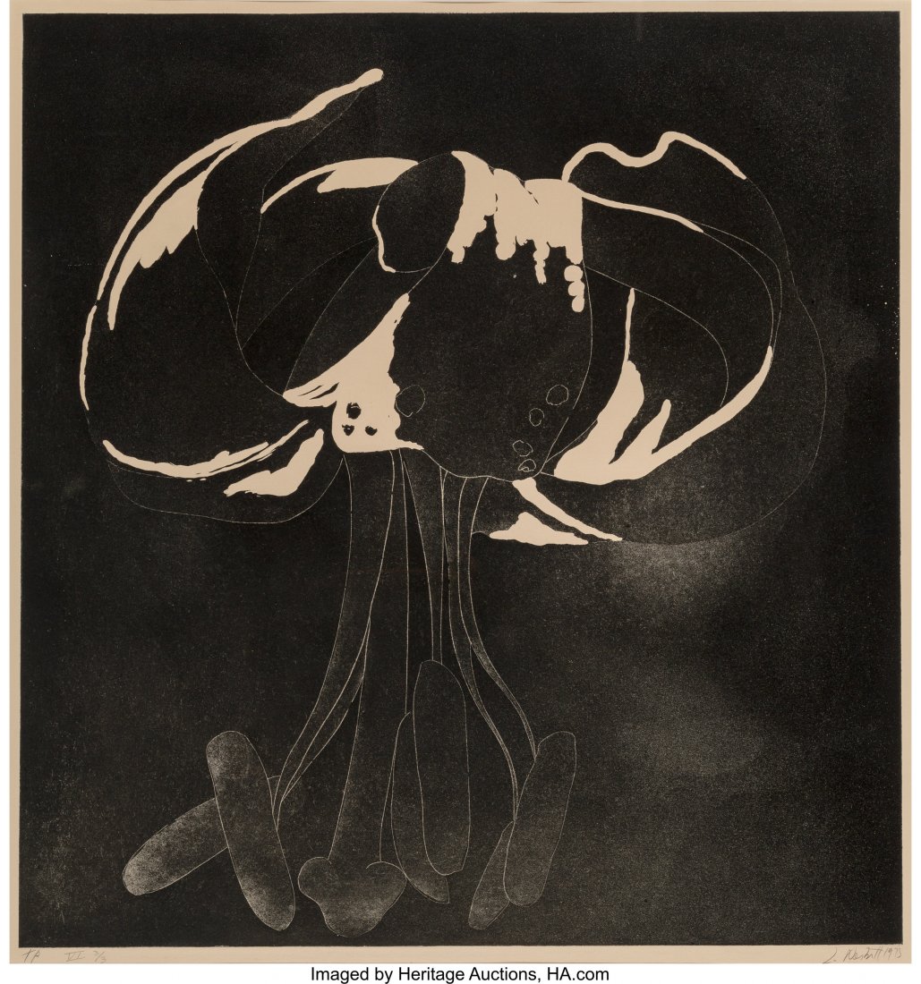 Lowell Nesbitt (1933-1993) Lily (Black), 1973 Li (1 of 2)