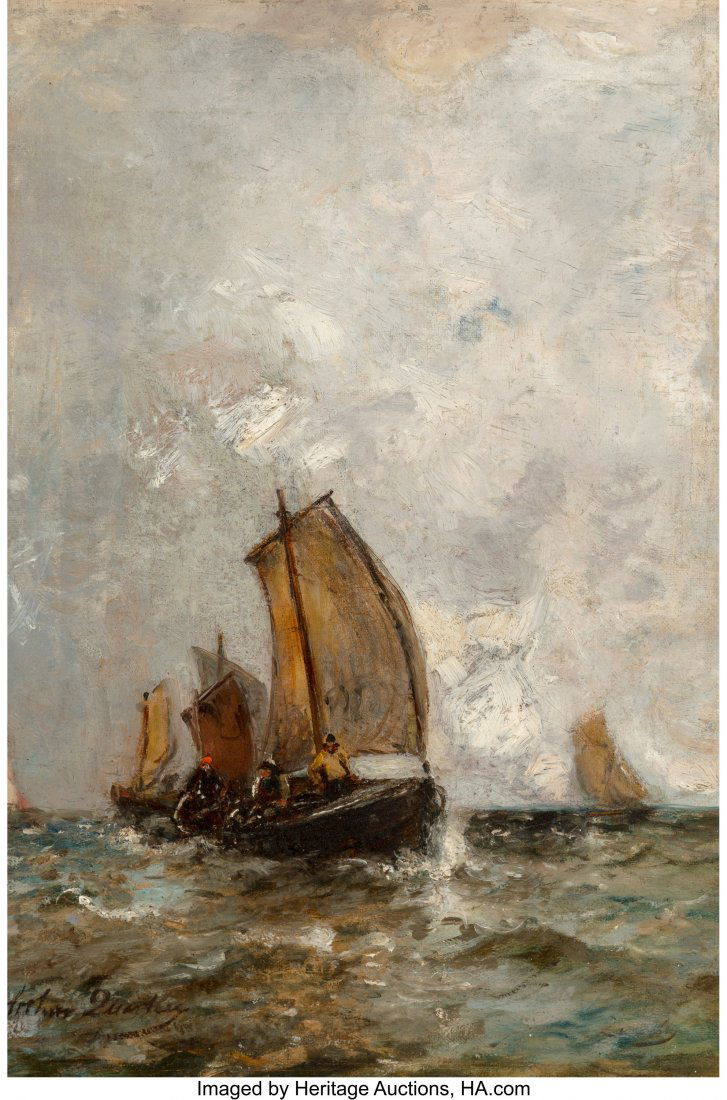 Arthur Quartley (American, 1839-1886) At Sea Oil (1 of 2)