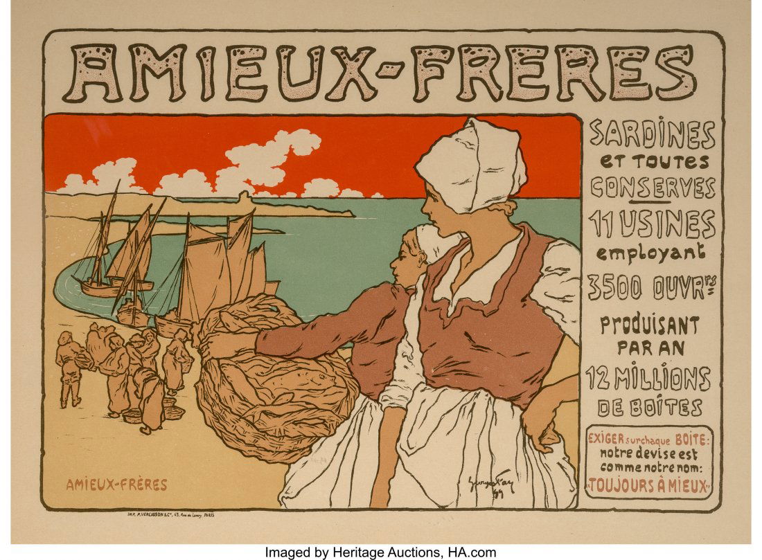 Georges Fay (19th Century) Amieux-Freres (from L: Georges Fay (19th Century) Amieux-Freres (from Les Maîtres de L'Affiche), pl. 183 Lithograph in colors 8 x 11-1/4 inches (20.3 x 28.6 cm) (image) Blindstamp of the publisher lower right Printed