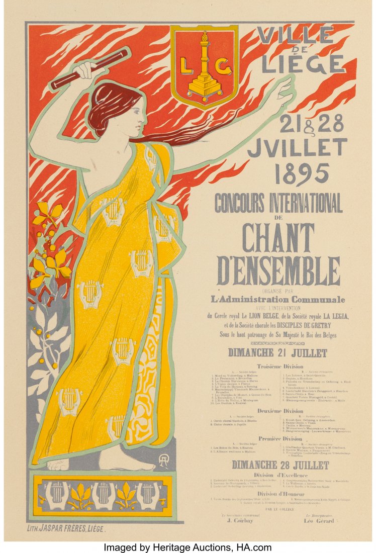 Auguste Donnay (1862-1911) Chant D'Ensemble (fro (1 of 3)