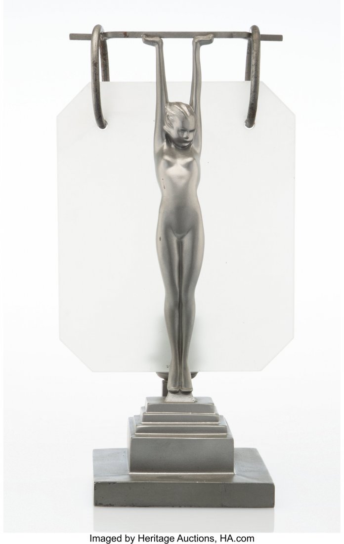 A Frankart Art Deco Patinated Metal and Frosted (1 of 1)