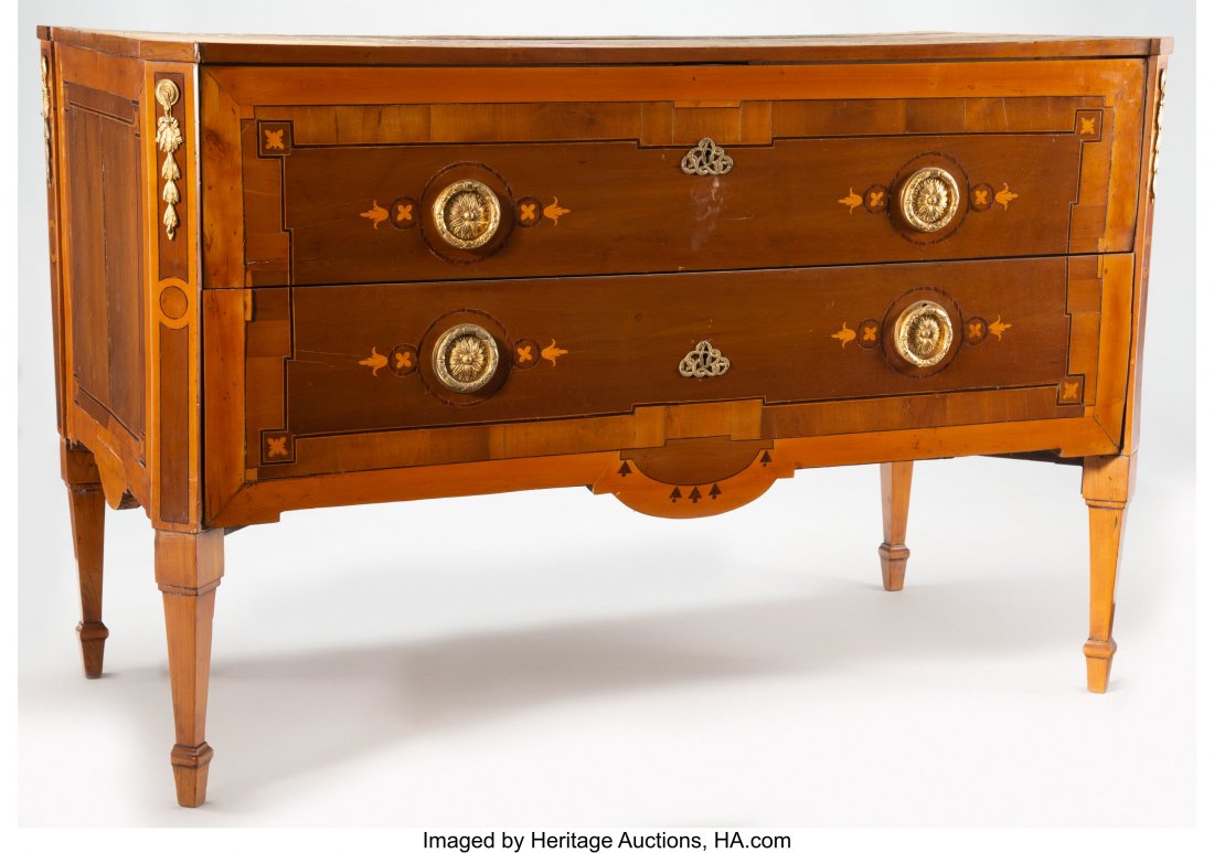 A Louis XVI-Style Gilt Metal Mounted and Inlaid (1 of 3)