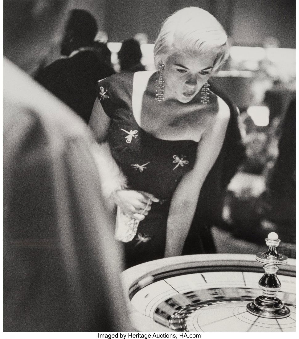 Frank Worth (American, 1923-2000) Jayne Mansfiel: Frank Worth (American, 1923-2000) Jayne Mansfield Plays Roulette in Vegas, 1958 Gelatin silver, printed later 16-3/4 x 14-7/8 inches (42.5 x 37.8 cm) Editioned '76/195' in ink with the photographer's