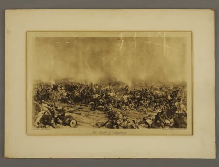 Silk Photogravure of The Battle of Gettysburg
