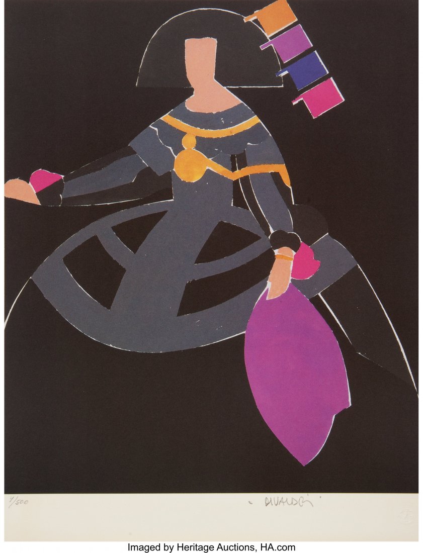 Manolo Valdés (b. 1942) Velazquez como pr: Manolo Valdés (b. 1942) Velazquez como pretexto, 1990 Lithograph in colors on Coventry Rag paper 11 x 8-1/2 inches (27.9 x 21.6 cm) (sheet) Ed. 4/500 Signed and numbered in pencil along lower e