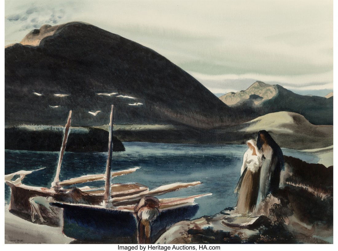 Millard Sheets (American, 1907-1989) Windswept,: Millard Sheets (American, 1907-1989) Windswept, 1937 Watercolor on paper 22-7/8 x 30-5/8 inches (58.1 x 77.8 cm) (sheet) Signed and dated lower left: Millard Sheets / 1937 HID03101062020 © 2020 H