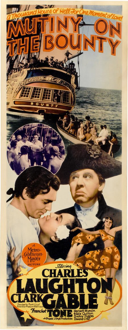 Mutiny On The Bounty (MGM, 1935). Insert (14" X