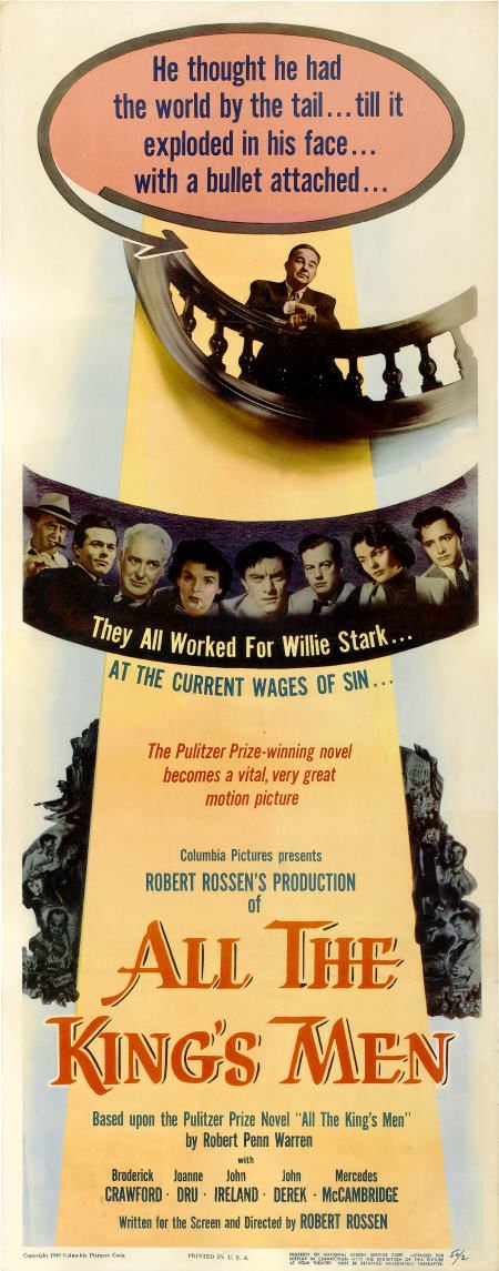 All the King's Men (Columbia, 1949). Insert (14"