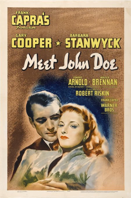 Meet John Doe (Warner Brothers, 1941). One Sheet