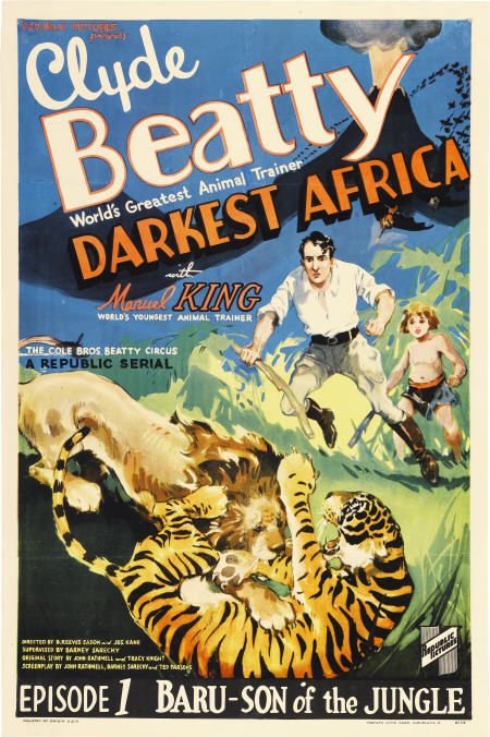 Darkest Africa (Republic, 1936). One Sheet (27"