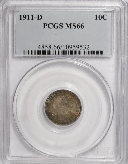 1911-D 10C MS66 PCGS.