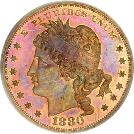 1880 $1 Goloid Metric Dollar, Judd-1652,