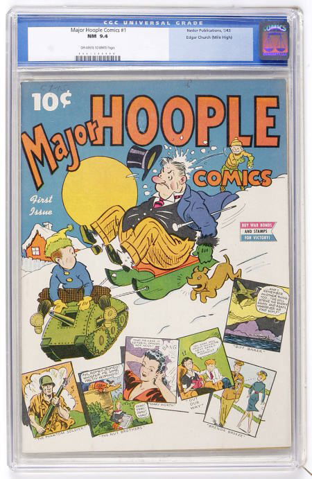 42077: Major Hoople Comics #1 Mile High CGC NM 9 4 Aug 08 2008 42077: Major Hoople Comics #1 Mile High CGC NM 9 4 Aug 08 2008