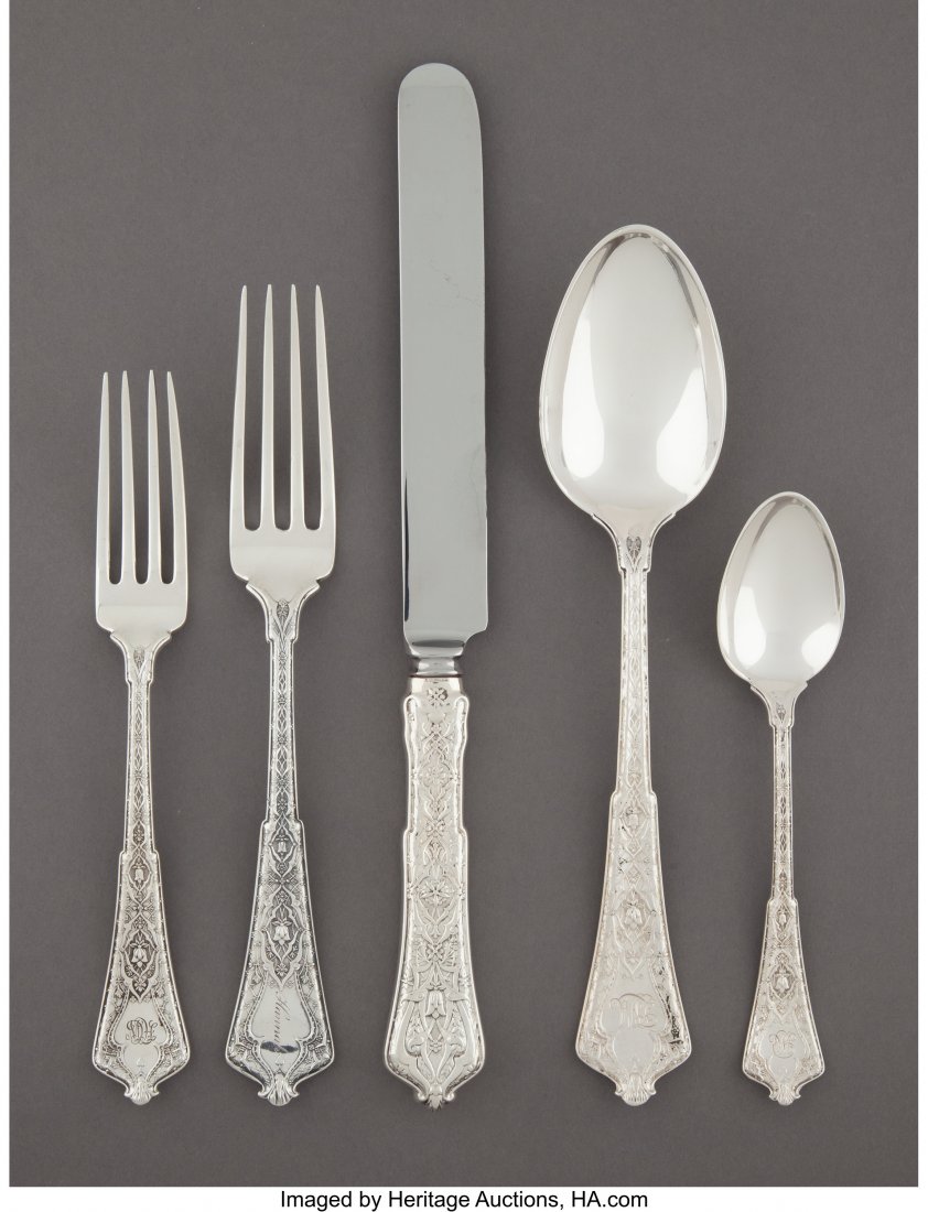 A Thirty-Piece Tiffany & Co. Persian Pattern Sil (1 of 3)