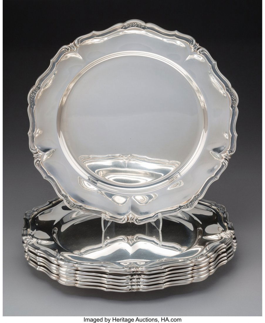 A set of 8 Camusso Silver Chargers, Lima, Peru, (1 of 2)
