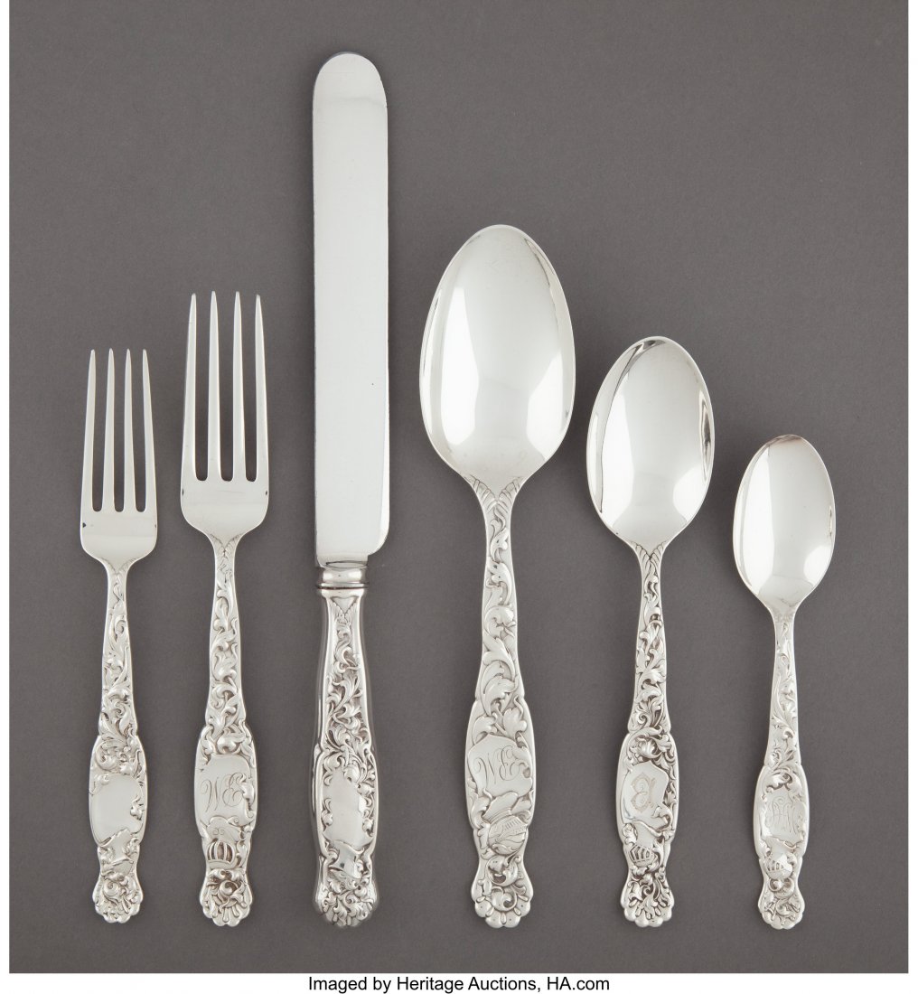 A Seventy-Two-Piece Whiting Mfg. Co. Heraldic Pa (1 of 3)