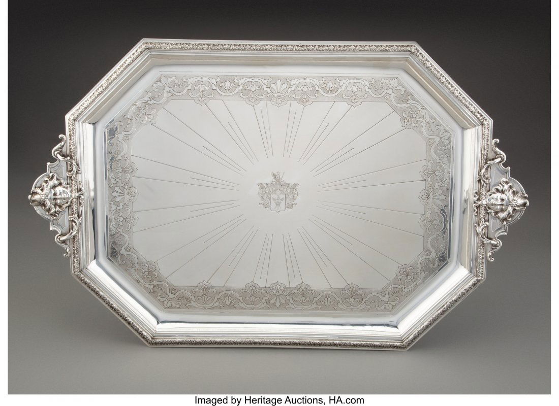 A Maison Cardeilhac Silver Tray, Paris, early 19 (1 of 3)