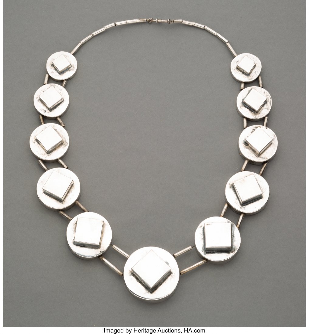 A Graziella Laffi Silver Necklace, Lima, Peru, c (1 of 2)