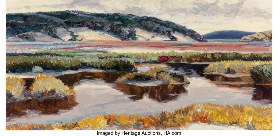 Philip Koch (American, b. 1948) Dune at Paine Ho: Philip Koch (American, b. 1948) Dune at Paine Hollow, 1985 Oil on canvas 36-1/8 x 72-1/4 inches (91.8 x 183.5 cm) Signed lower right: Philip Koch Signed, dated, and titled on the reverse: Dune at / Pa