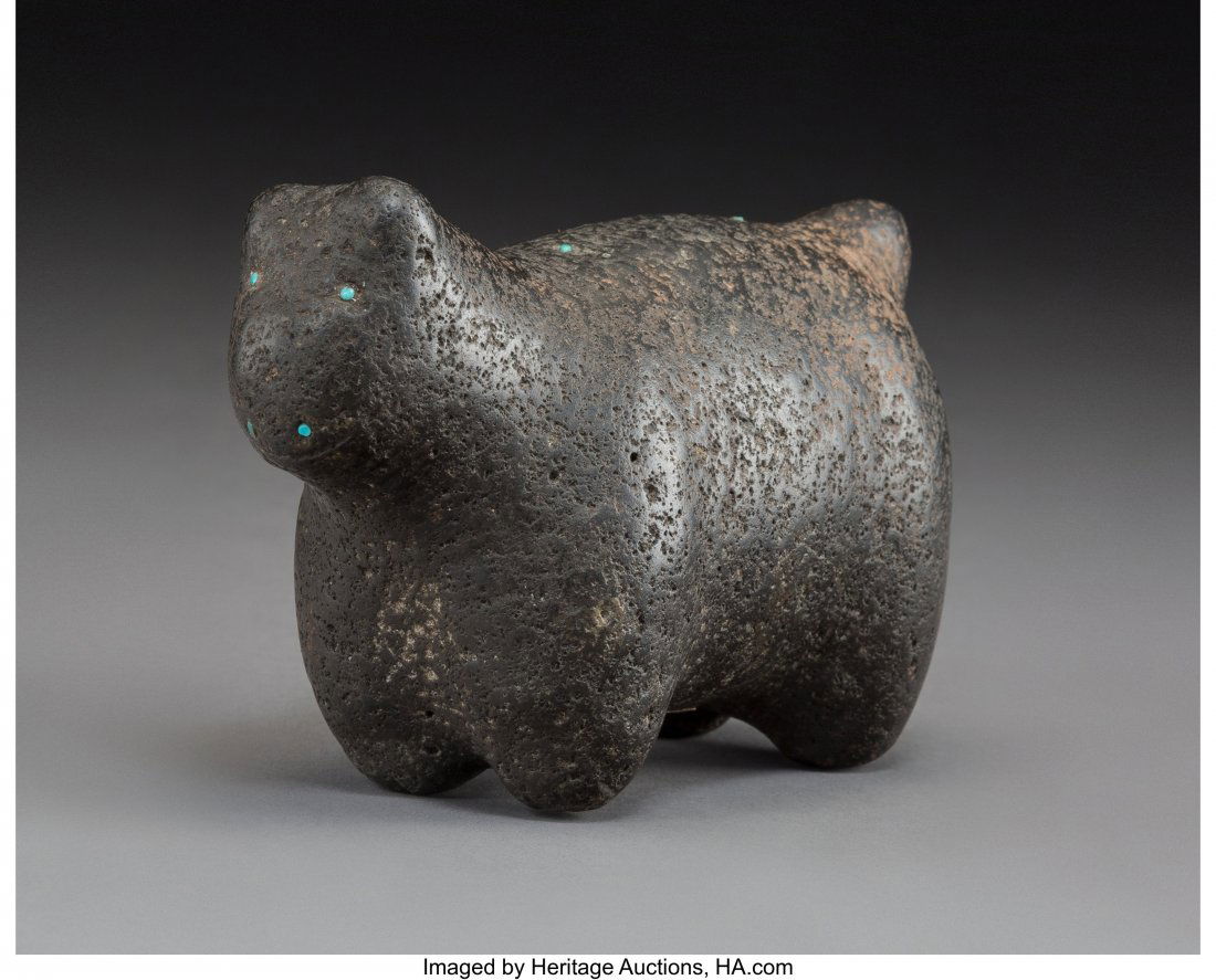 A Zuni Stone Bear Fetish  c. 19th century  stone (1 of 3)
