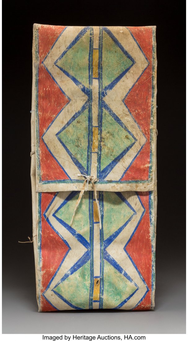 A Plains Painted Parfleche Storage Envelope  c. (1 of 2)