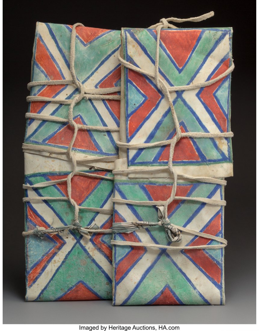 A Matching Pair of Crow Parfleche Envelopes  c. (1 of 2)