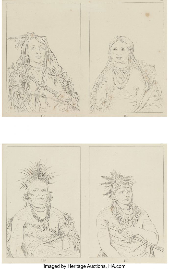 George Catlin (American, 1796 - 1872)  Sioux and (1 of 2)