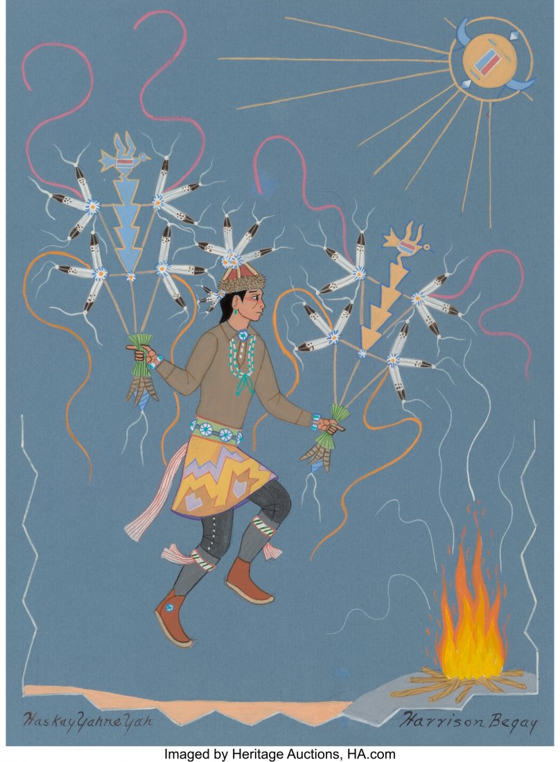 Harrison Begay (Navajo, 1917 – 2012)  Mal (1 of 4)