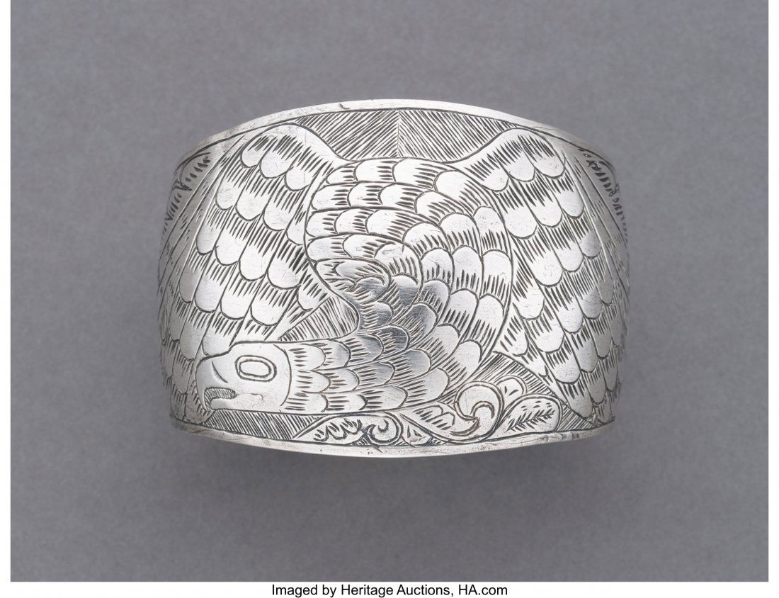A Northwest Coast Engraved Silver Bracelet  c. 1 (1 of 2)
