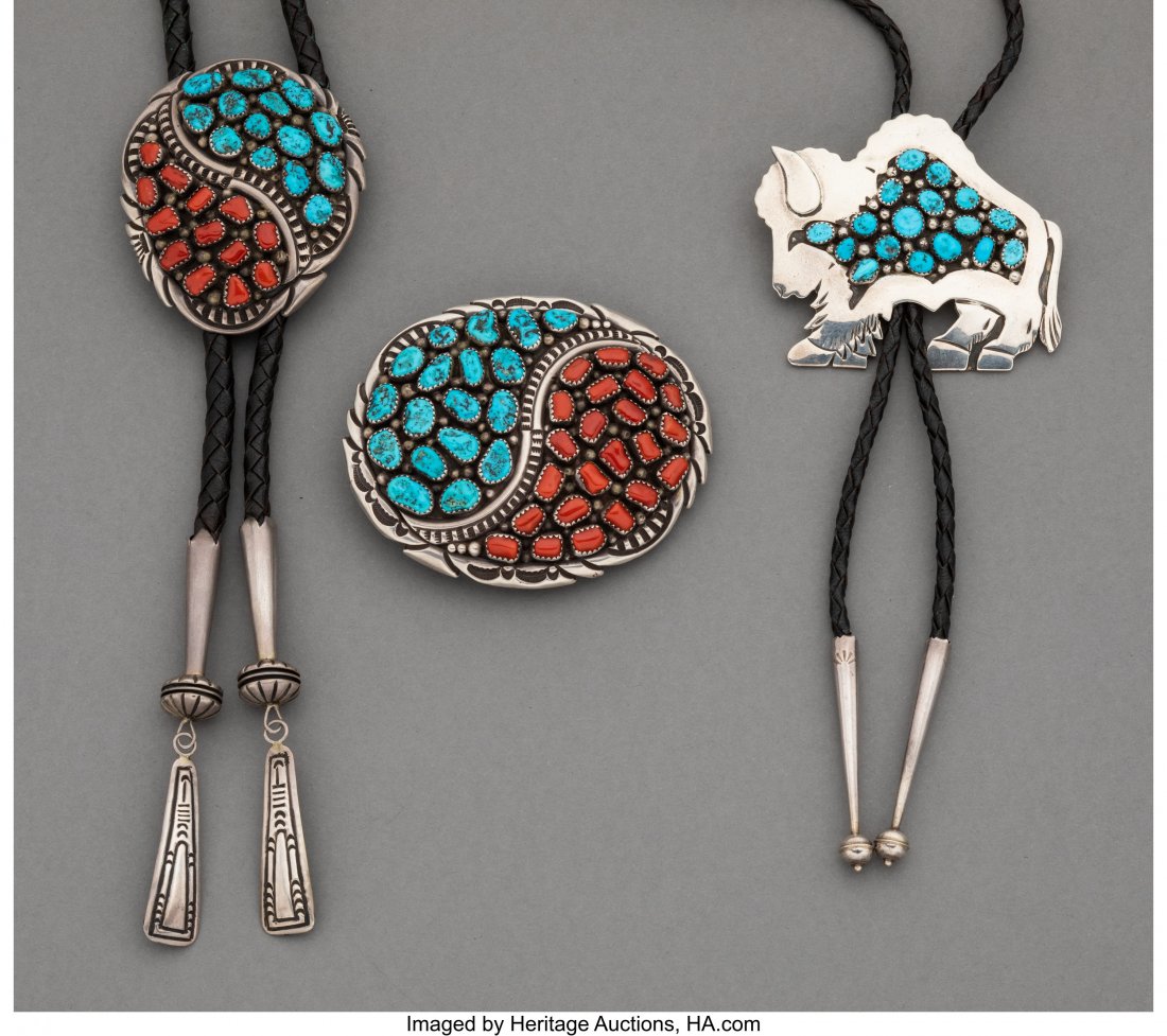 Three Navajo Jewelry Items  c. 1985  including t (1 of 1)