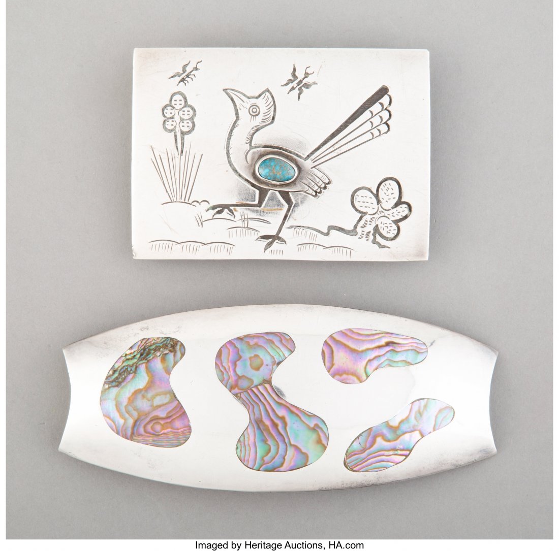 Two Southwest Belt Buckles  c. 1960  including a (1 of 2)