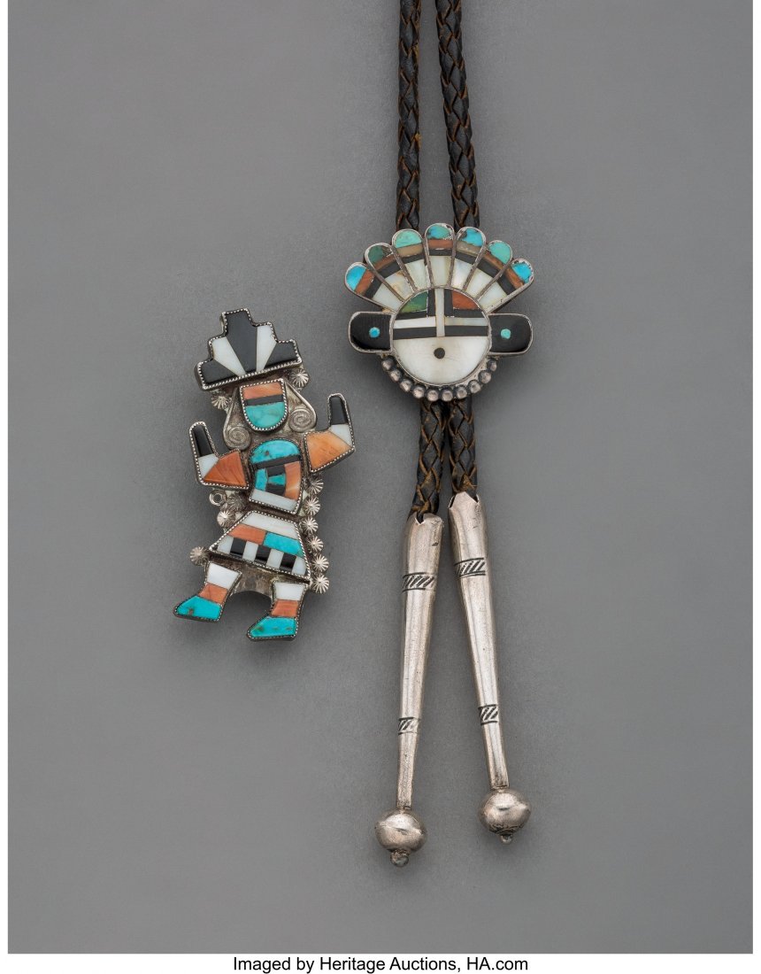 Two Zuni Jewelry Items  c. 1940 and 1950  includ (1 of 1)