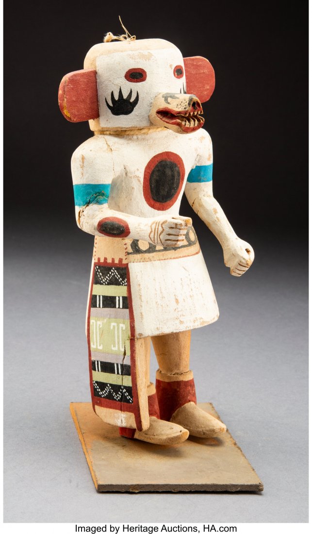 A Hopi Kachina Doll  Hon, or Bear Kachina c. 195 (1 of 3)
