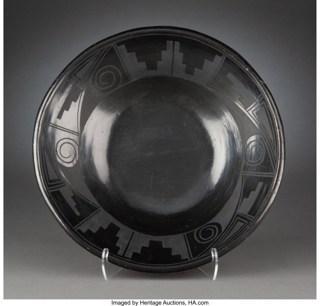 A Santa Clara / San Ildefonso Blackware Bowl  c. (1 of 2)