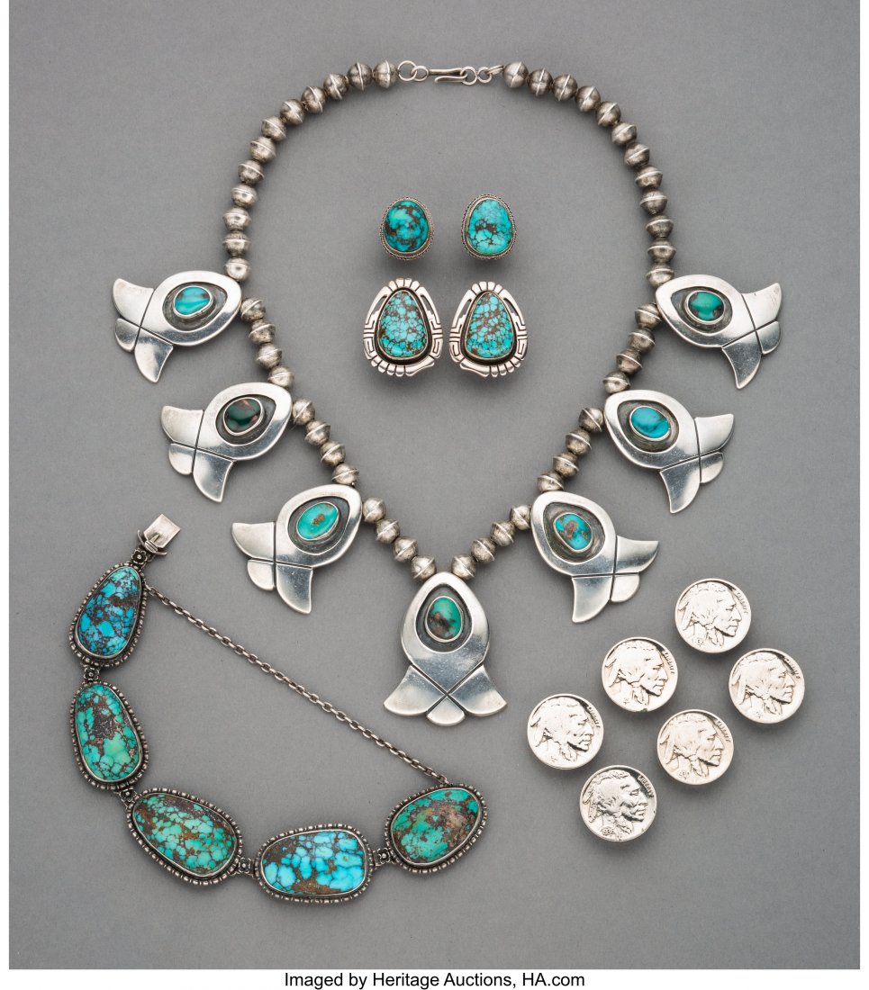 Five Southwest-Style Jewelry Items  c. 1950  inc (1 of 1)